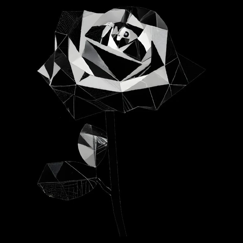 Polygon black rose