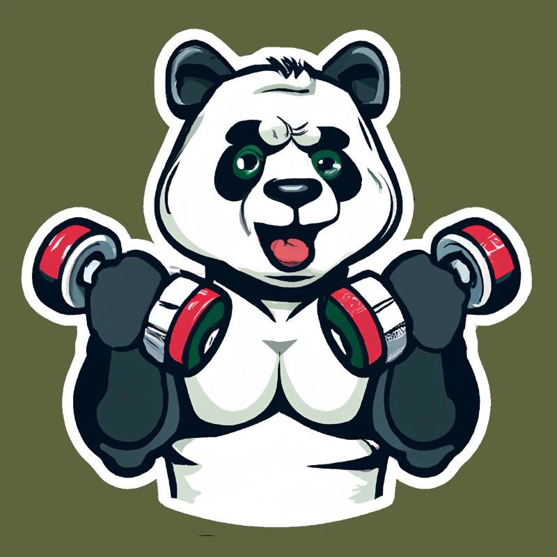 Pumpender Panda