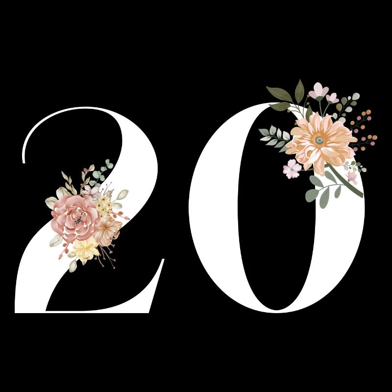 20e anniversaire fleuris (Cadeau de 20 ans)