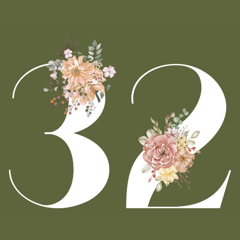 32e anniversaire fleuris (Cadeau de 32 ans)