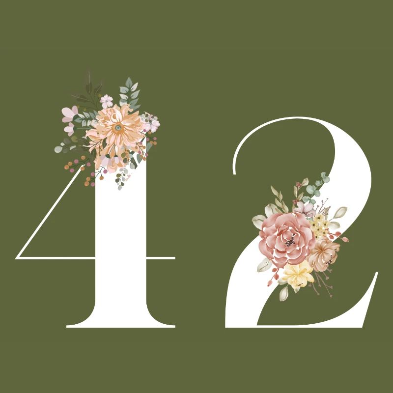 42e anniversaire fleuris (Cadeau de 42 ans)