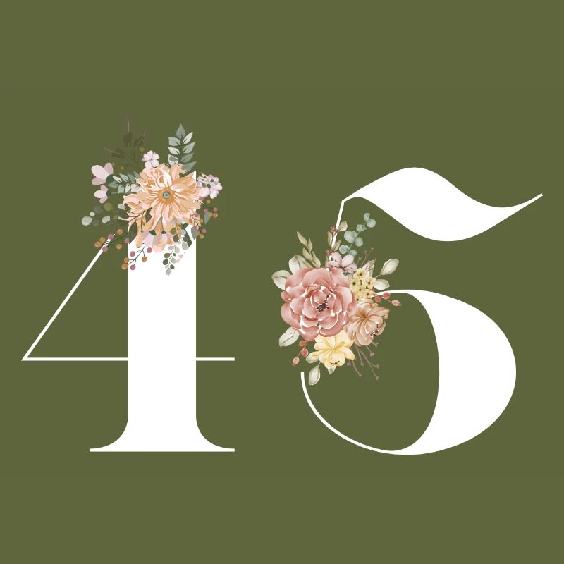 45e anniversaire fleuris (Cadeau de 45 ans)