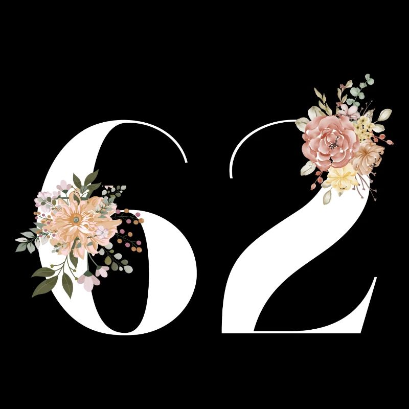 62e anniversaire fleuris (Cadeau de 62 ans)