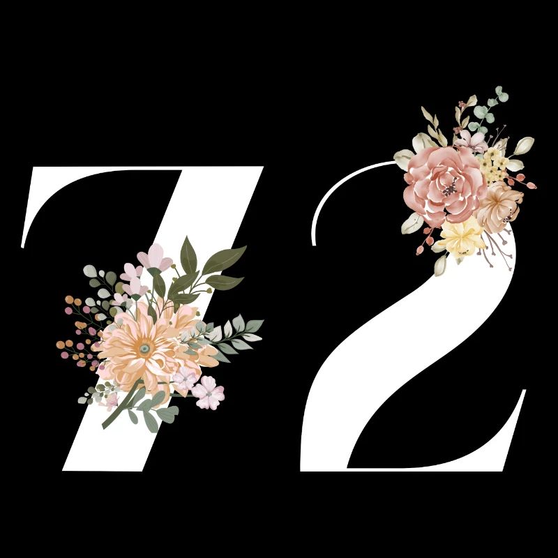 72e anniversaire fleuris (Cadeau de 72 ans)