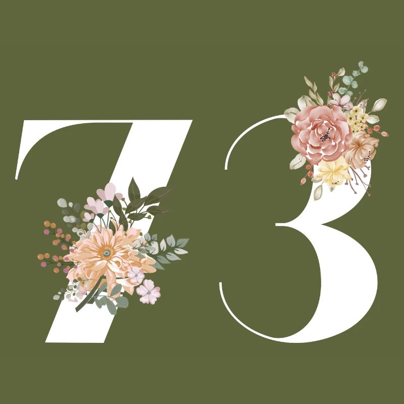 73e anniversaire fleuris (Cadeau de 73 ans)