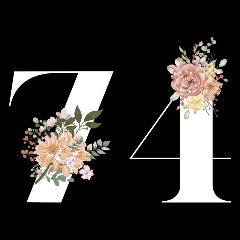74e anniversaire fleuris (Cadeau de 74 ans)