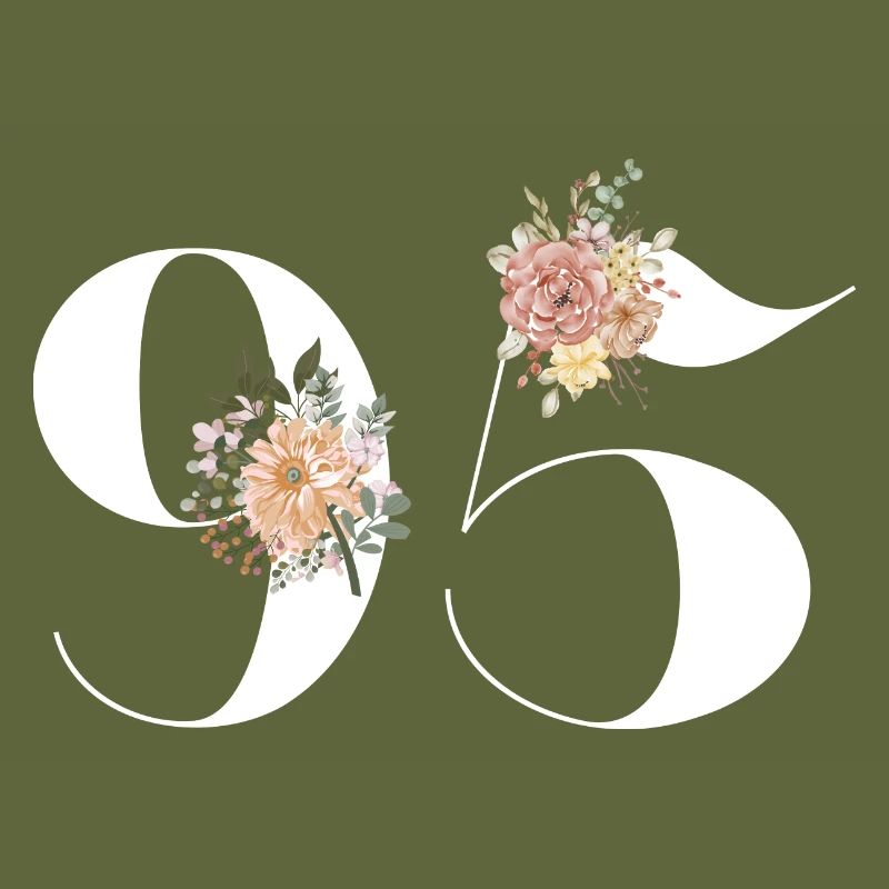 95e anniversaire fleuris (Cadeau de 95 ans)