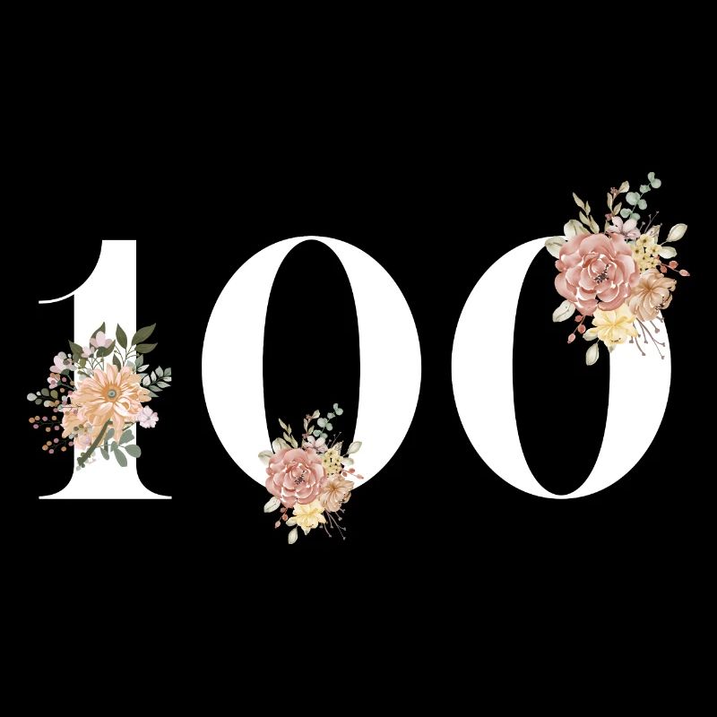 100e anniversaire fleuris (Cadeau de 100 ans)
