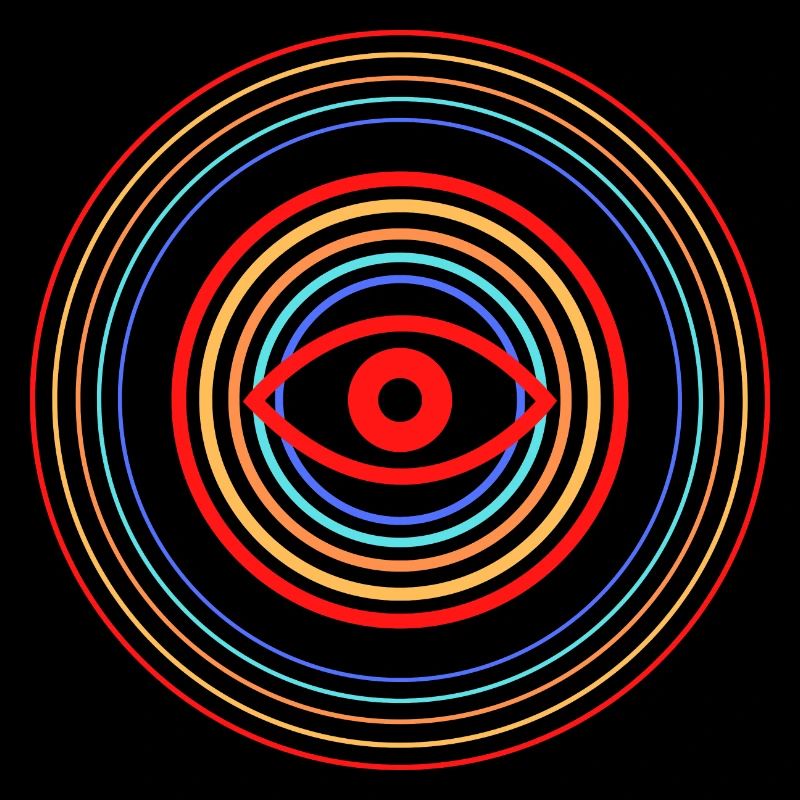 Œil Rouge dans Cercles