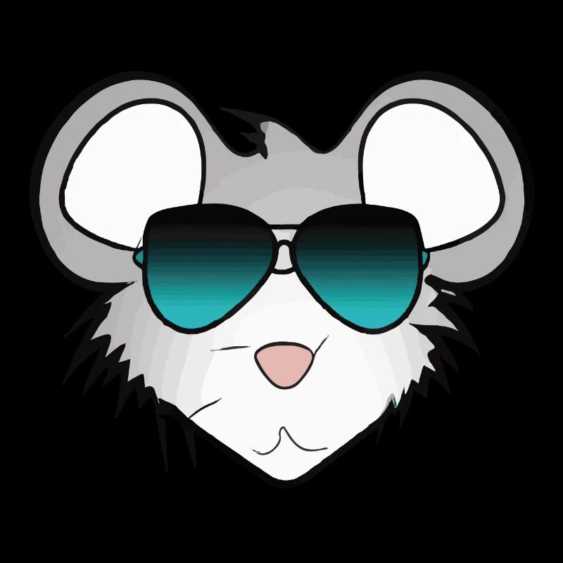 Mouse with Sunglasses Illustration Gift