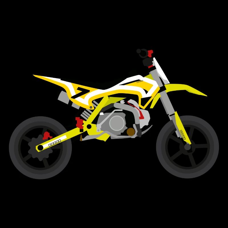 super Moto Jaune Blanc