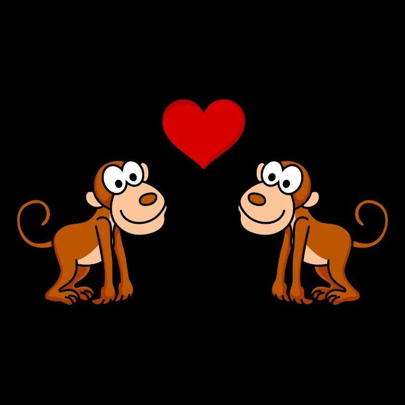 Singe Comic Couple Amour
