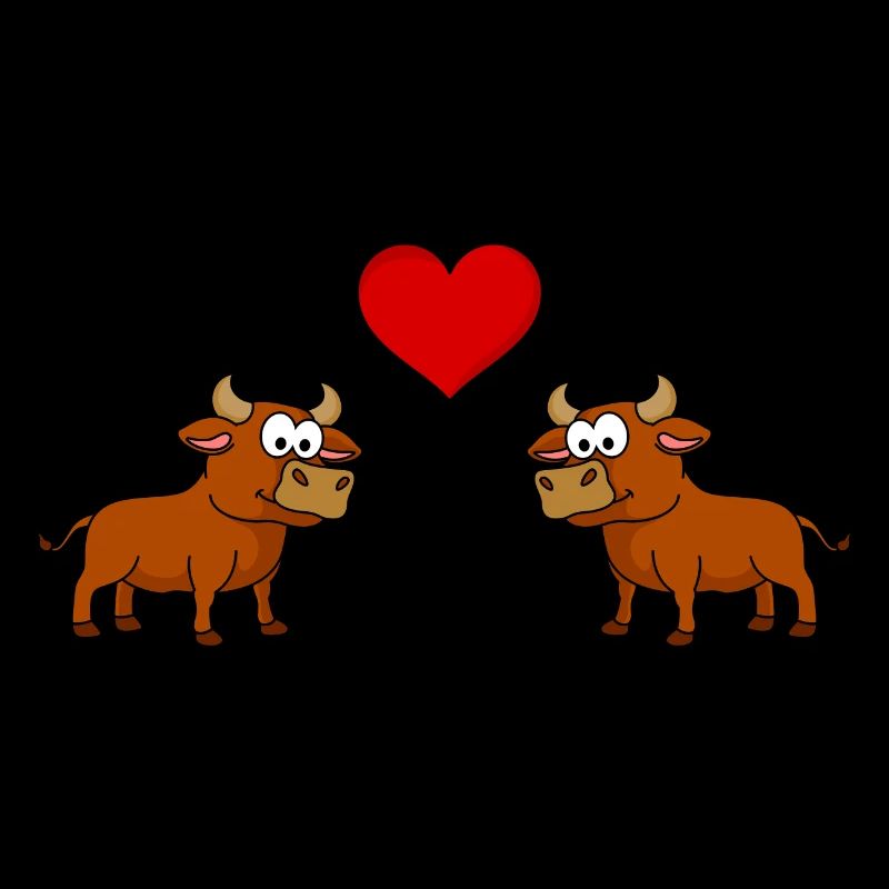 Stier Comic Paar Liebe