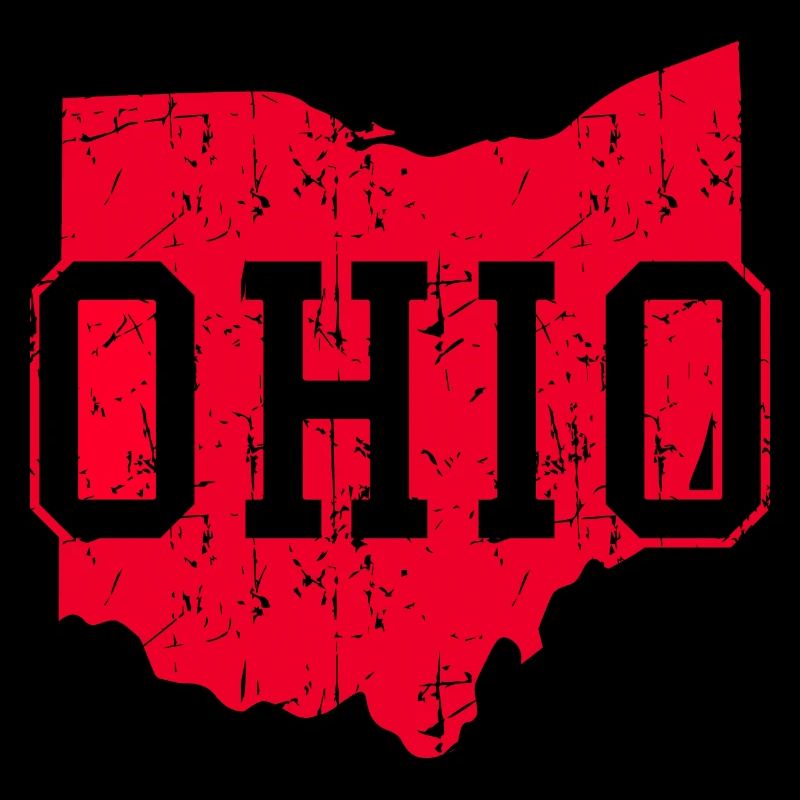 Ohio State Map Vintage