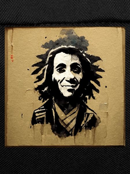 Rastafarian sketch painting