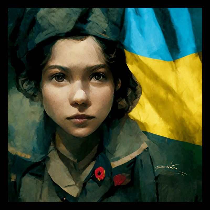 Ukrainisches Mädchen Während Des Krieges