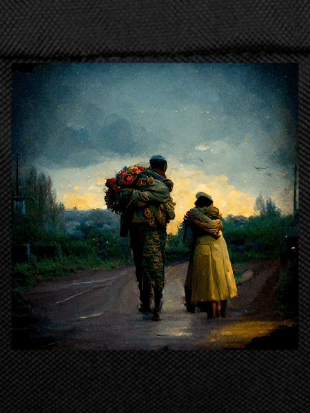 Ukrainian soldier coming home
