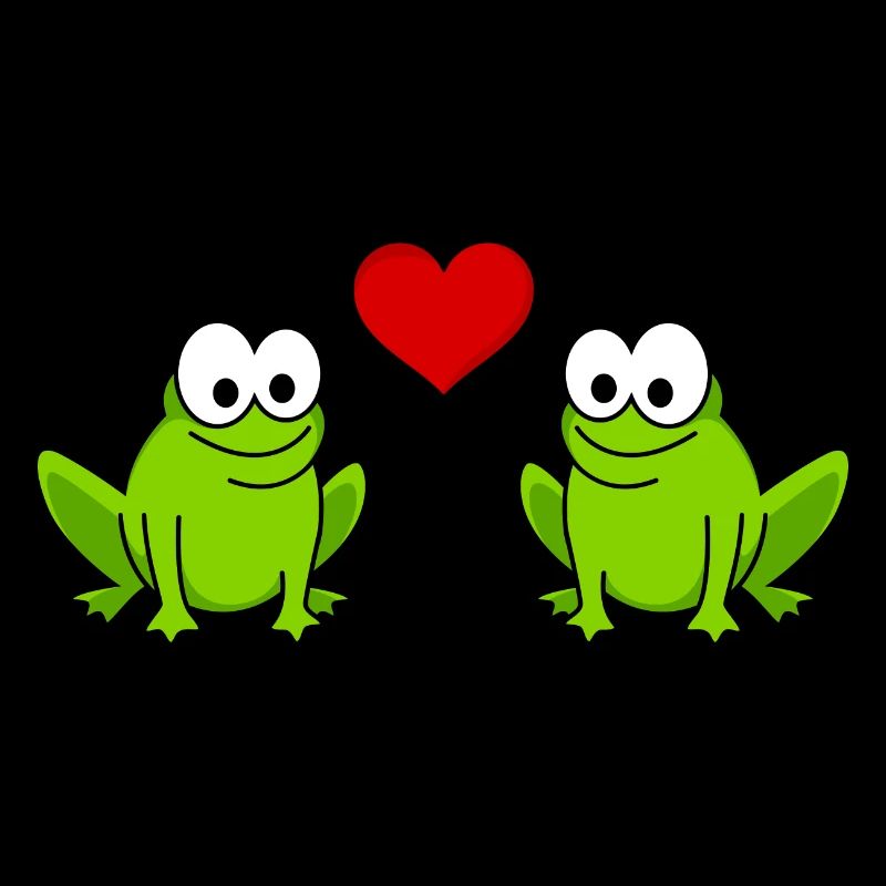 Frosch Comic Paar liebe