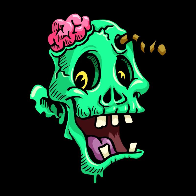 KOPF EINES LUSTIGEN ZOMBIES