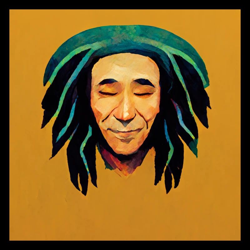 Rastafarian graffiti sketch
