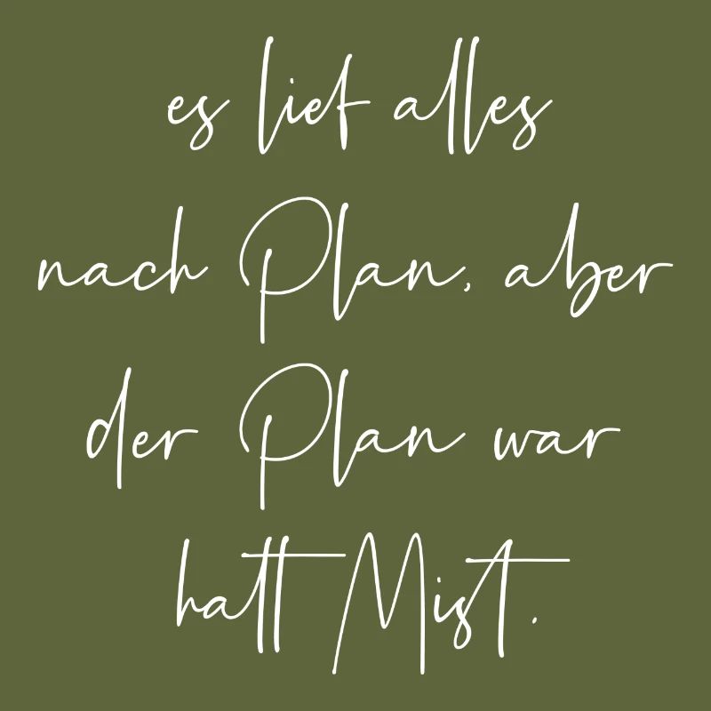 Es lief alles nach Plan aber der Plan war Mist