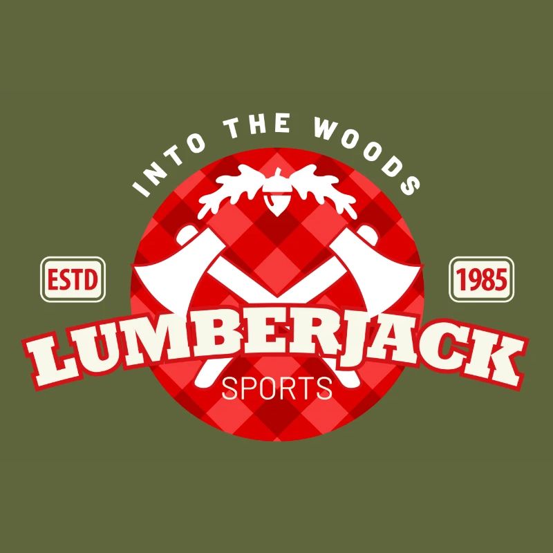 lumberjack check pattern in a circle