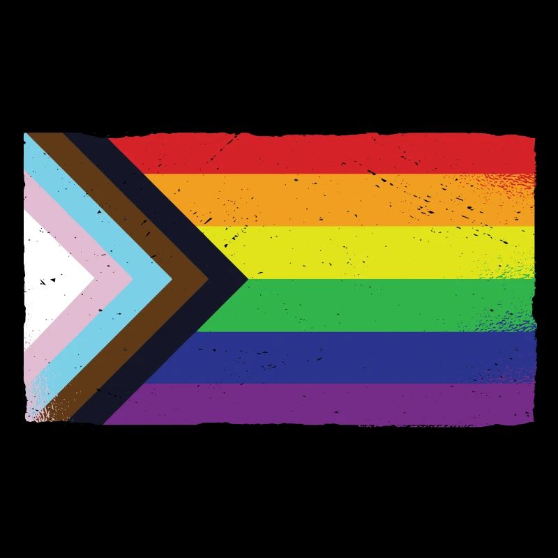 LGBTQIA Progress Pride Black Pride Rainbow