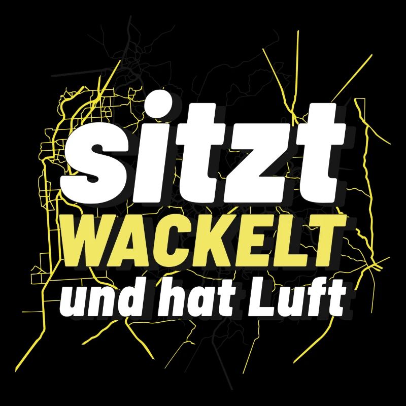 sitzt, wackelt und hat Luft Handwerker Design