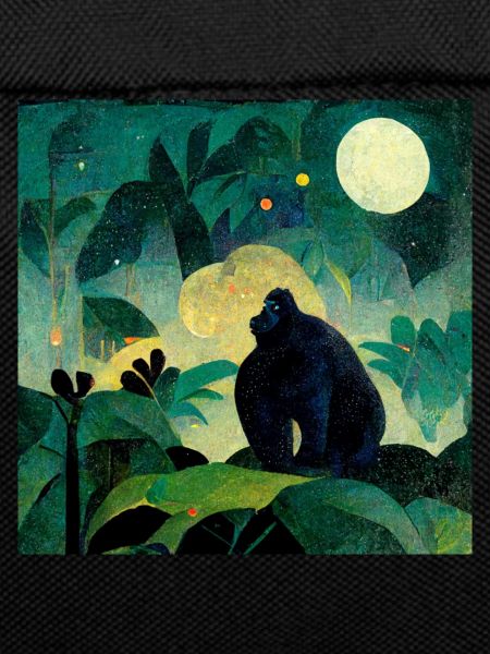 Gorilla im Mondschein