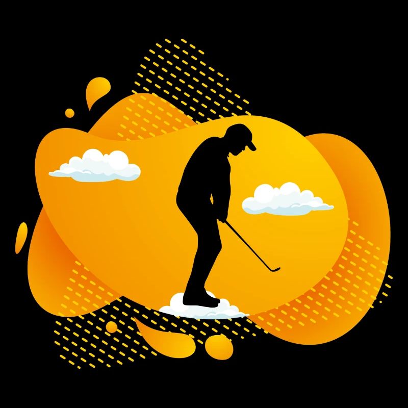 golfeurs de golf sur terrain de golf