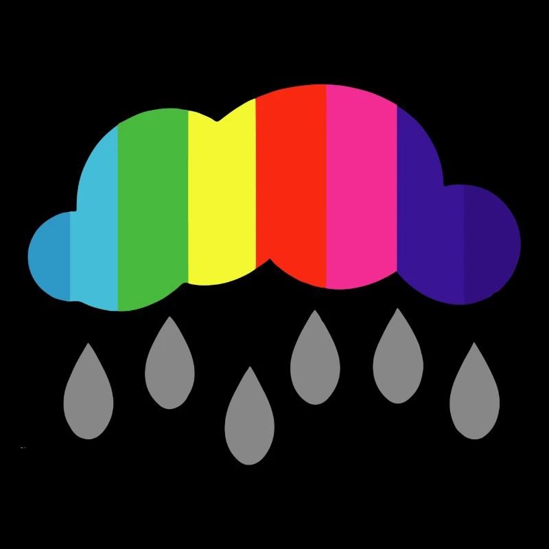 Cloud Rain Rainbow Colors Idée cadeau