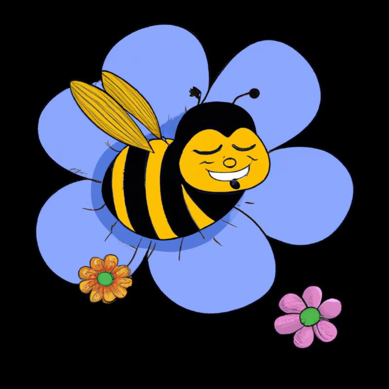 Fat funny bee