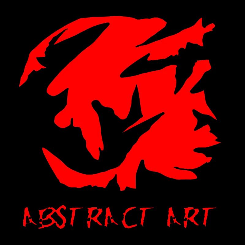 Abstract art in red