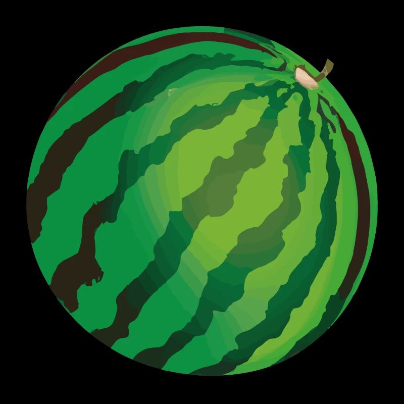 Wassermelone Illustration Rund Kugel Geschenkidee