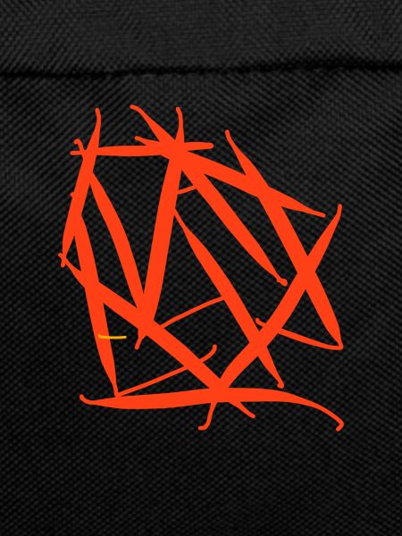 Cube abstrait rouge