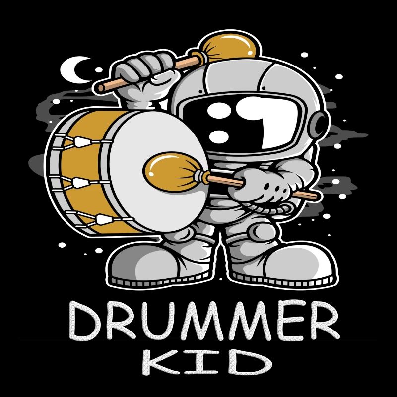 Drummer Kid,Funny Astronaut Drummer Boy