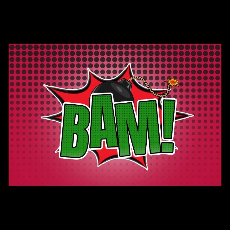 Bam! Comic Stil Graffiti Schriftzug