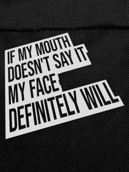 my face definitely will