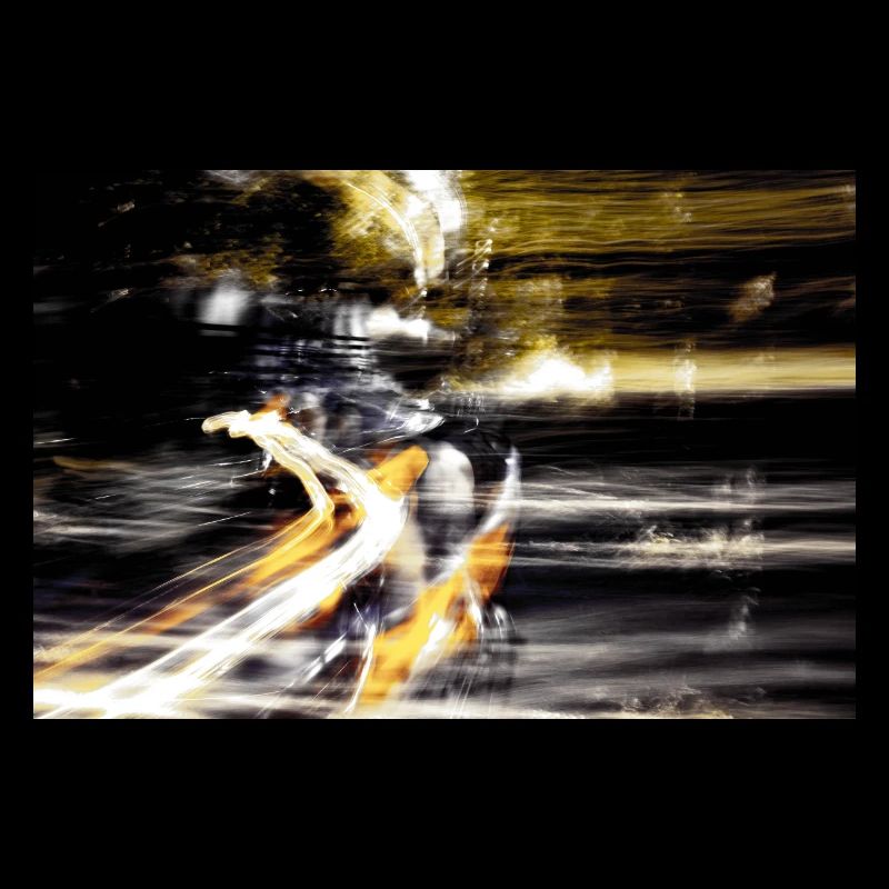 Abstract lights black and yellow