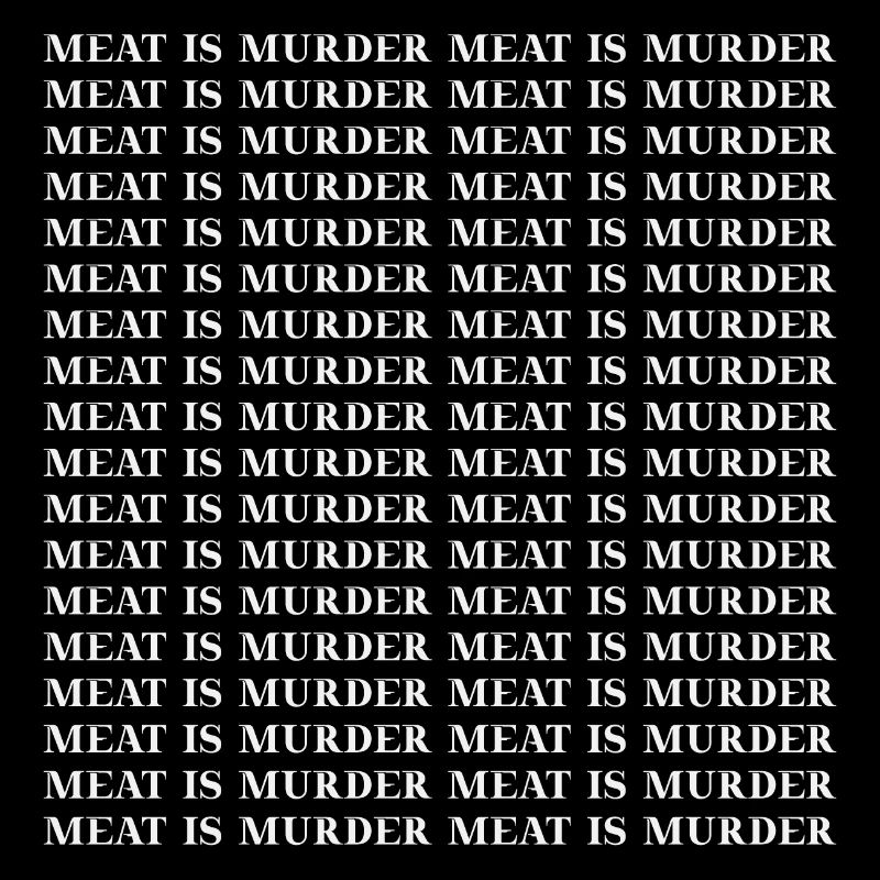 Meat is murder Vegan Geschenkidee