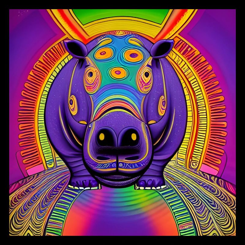 Happy hippo