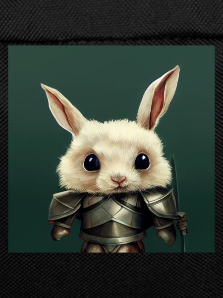 Cute little rabbit in knight