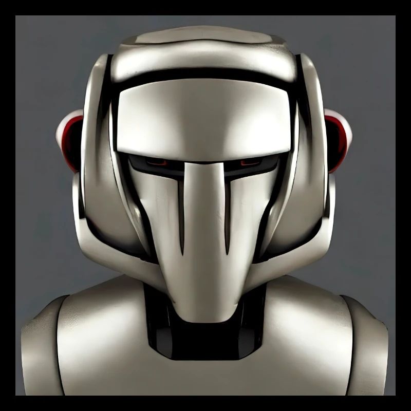 Buste d’un cyborg Buste de robot futuriste