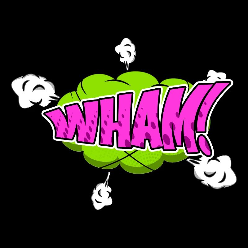 Wham! Comic Style Bubble Graffiti Lettering