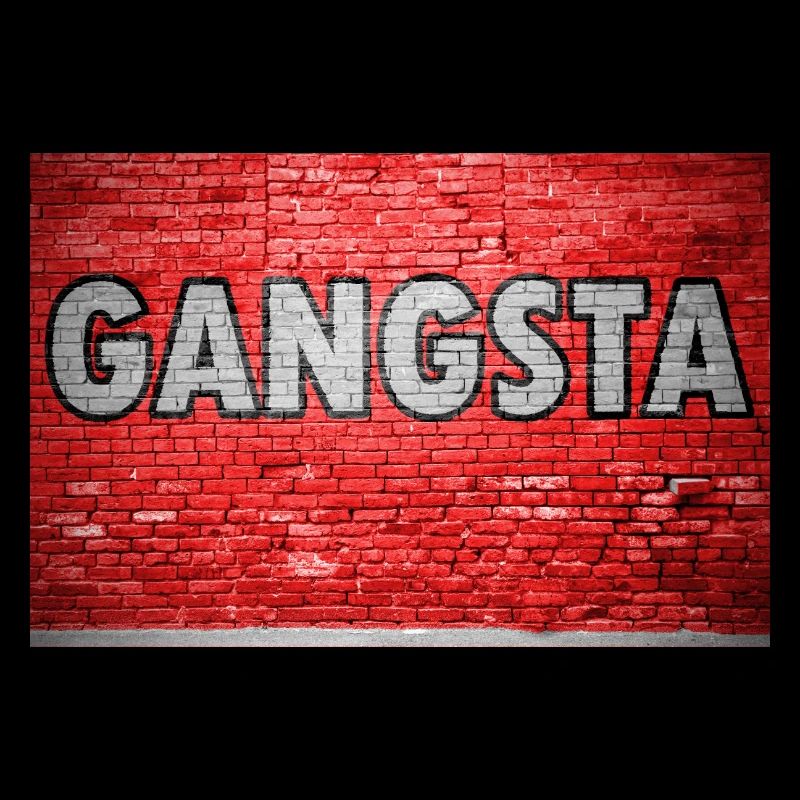 Graffiti de mur de briques de gangster