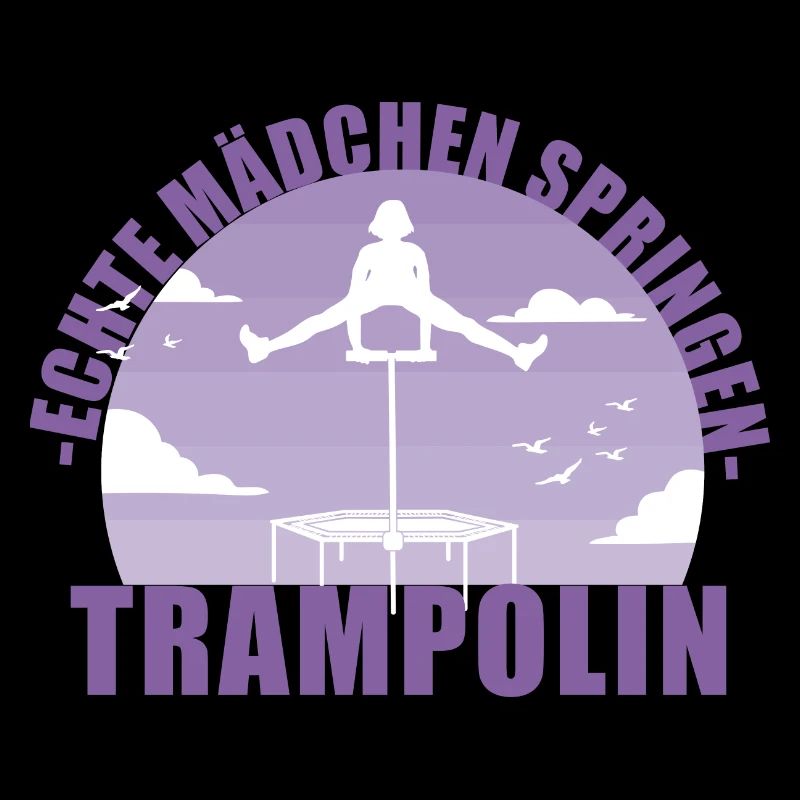 Echte Mädchen springen Trampolin Geschenk