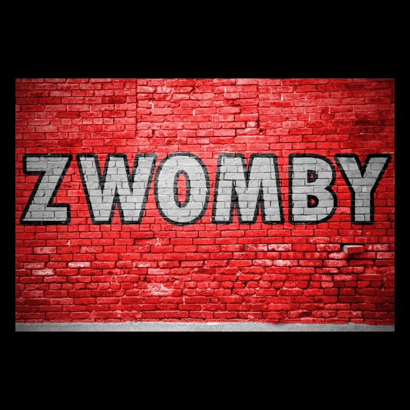 Zwomby brick wall graffiti