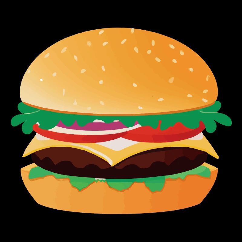 Hamburger Illustration Geschenkidee Fastfood