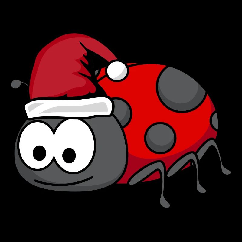 Marienkäfer Comic Weihnachten