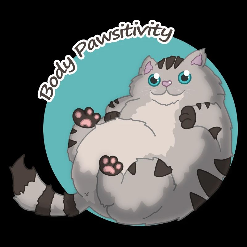 Body Pawsitivity Cat blue